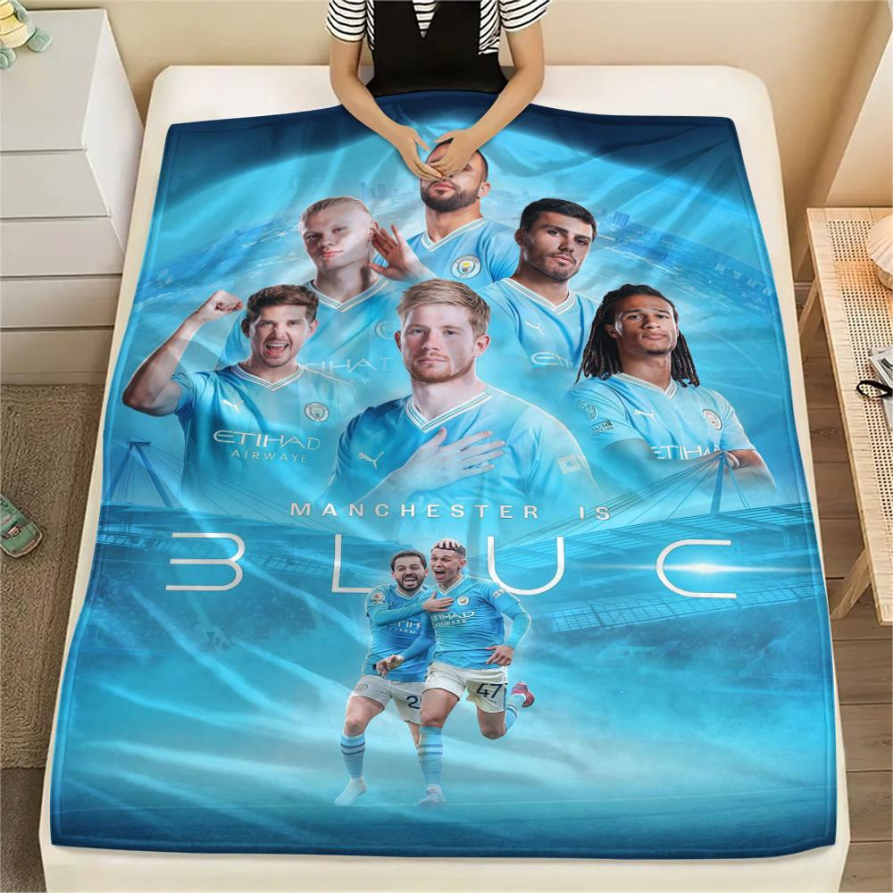 The Blues Team Print FlAannel Blanket, High Quality Comfortable for All Seasons, Home Decor, Warmth and Comfort