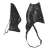 Archery Bow Carrier Black PU Leather Adjustable Arrow Quiver for Outdoor Sports Accessory