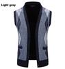 Men's Plaid Knit Cardigan with Velvet Stripes - Loose Casual Poncho Vest for Autumn and Winter