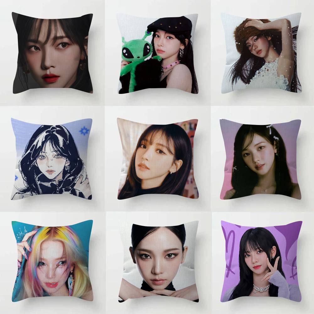 Korean idols KKKARINA Pillow Covers Cartoon Sofa Decorative Home Doublesided Printing Short Plush Cute Cushion Cover