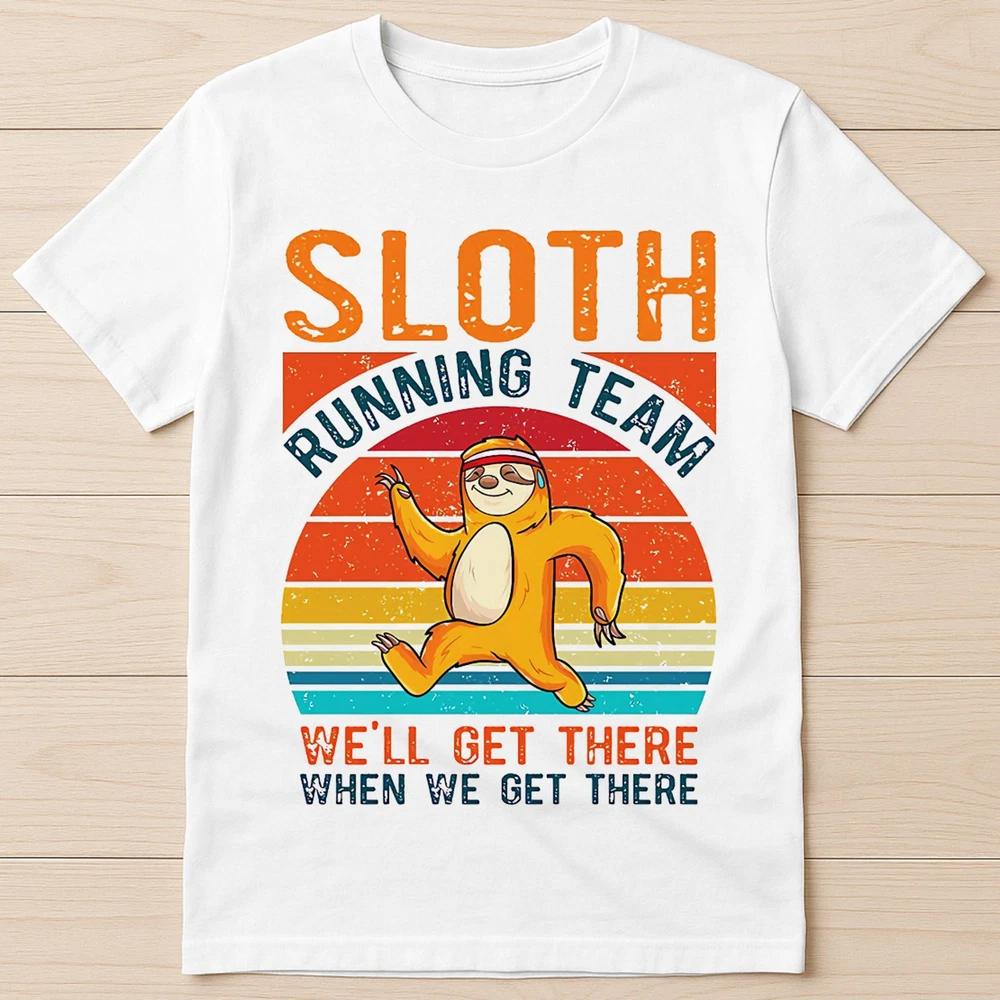 Sloth Running Team Sport GYM Activity Funny Parody Funny Gift Tee T Shirt G2883 S