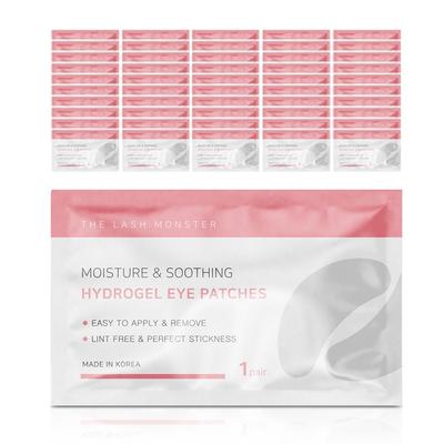 Lash Monster Hydrogel Wimpernverlängerung Augenpflaster Feuchtes Gelpflaster ohne Fusseln, 2 Packungen, 50 Stück