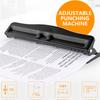 3/4 Hole Punch Adjustable Paper Puncher 10 Sheet Capacity Manual Punching Machine for Office School