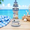 Wood Lighthouse Vintage Mediterranean Style Size 23 Home Office Decoration Sturdy Handcrafted Tabletop Ornament Lighthouse