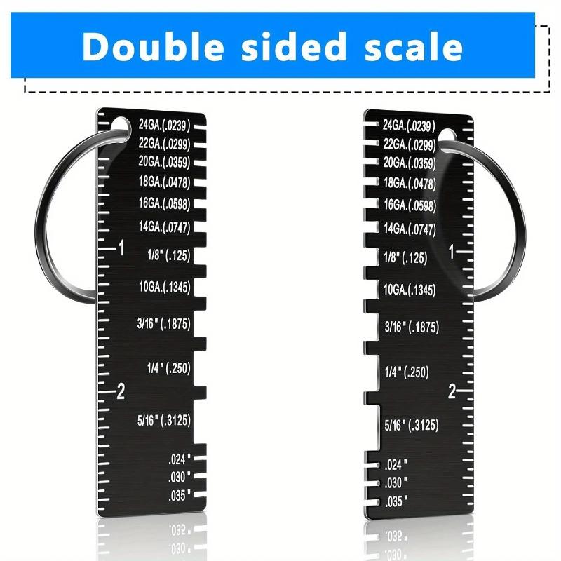 Doppelseitiger Draht Metallblech Dickenmesser Drahtmessung Tragbares Metallwerkzeug Plattierte Größeninspektion Zubehör
