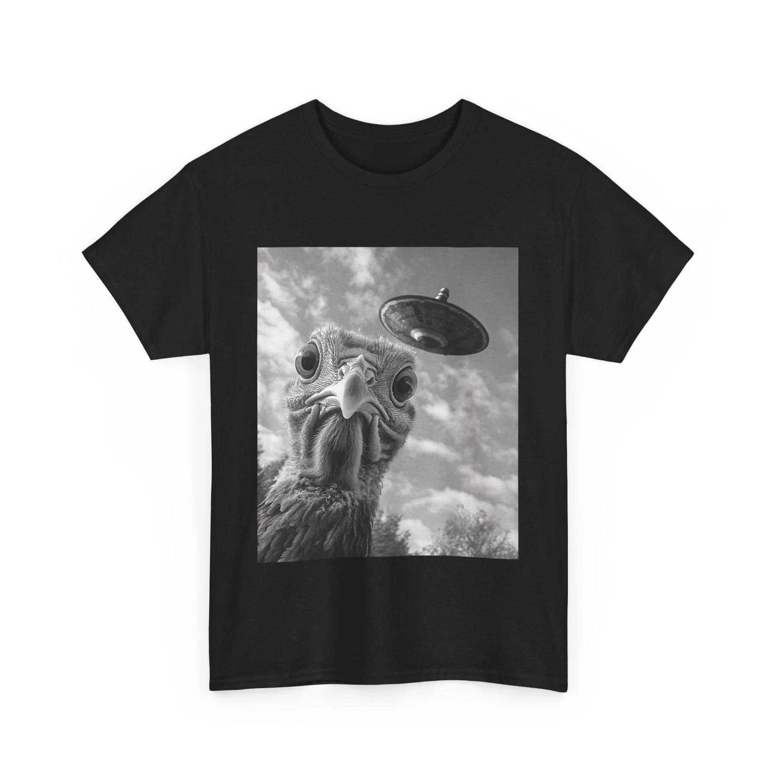 

Funny Turkey Selfie UFO Thanksgiving T shirt M