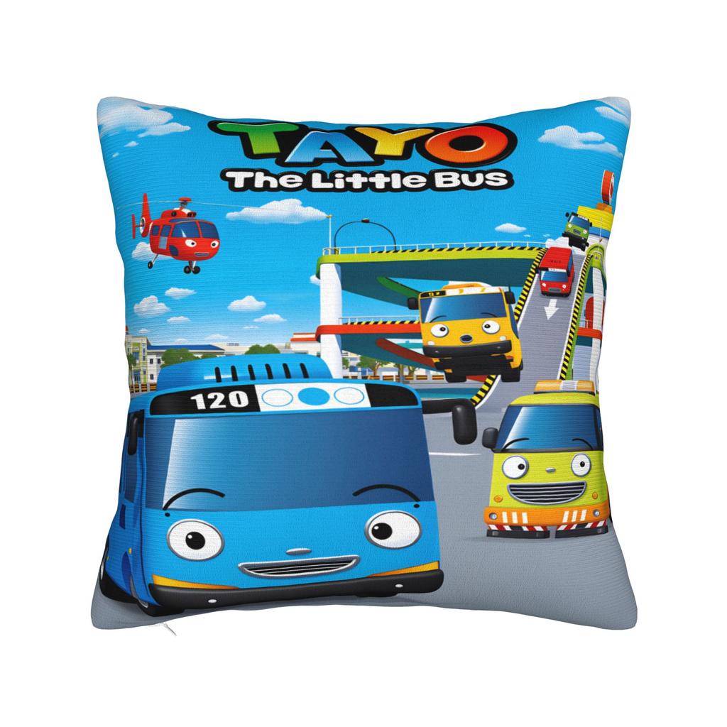 Pillow Case Tayo The Little Bus Print  Pillow Cover For Office Car Home Decor Kawaii Pillowcases