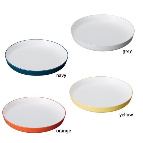 tak Kids' Dish Plate, Standard, Gray, 20 x 20 x 2.6 cm, JTN-0100-GY