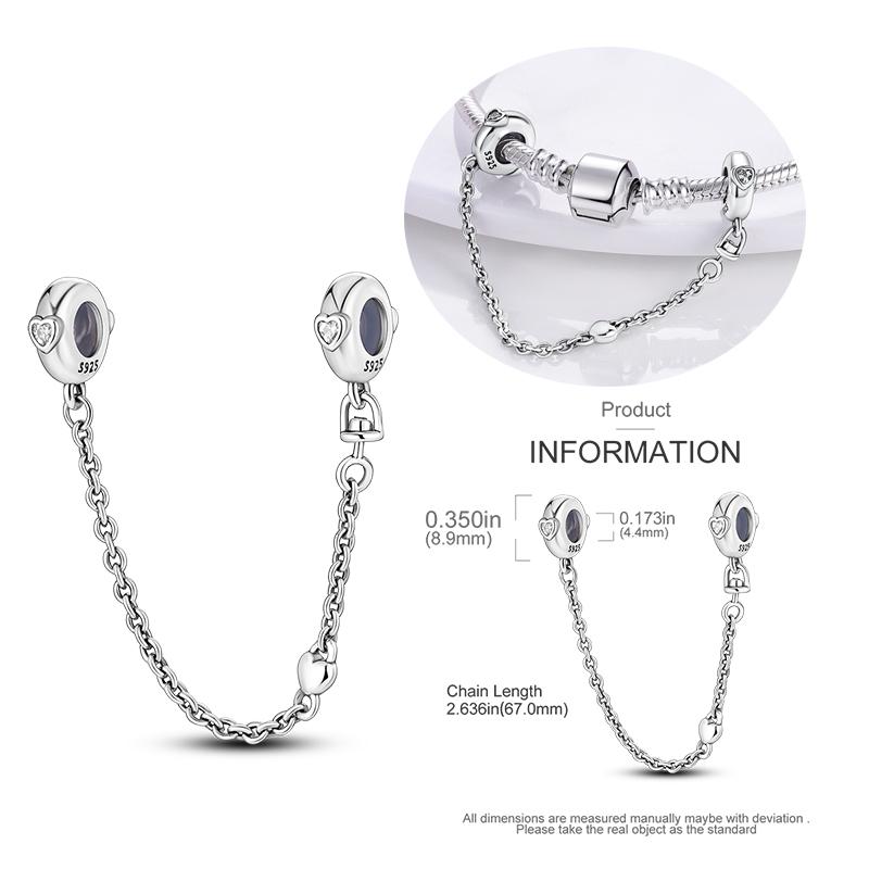 New Copper Star Moon Peach Heart Safety Chain Charm Beads Suitable For Pan Bracelets Diy Women'S Jewelry Gifts