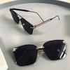 Brownie Irregular Sunglasses Men'S And Women'S Metal Trend Sunglasses Color Film Glasses