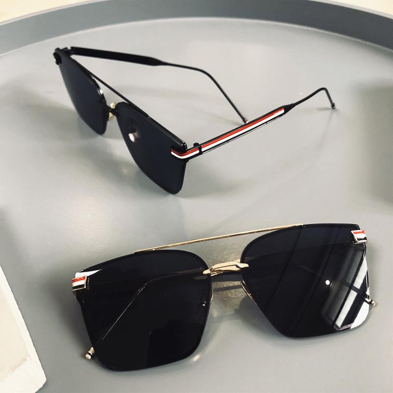 Brownie Irregular Sunglasses Men'S And Women'S Metal Trend Sunglasses Color Film Glasses
