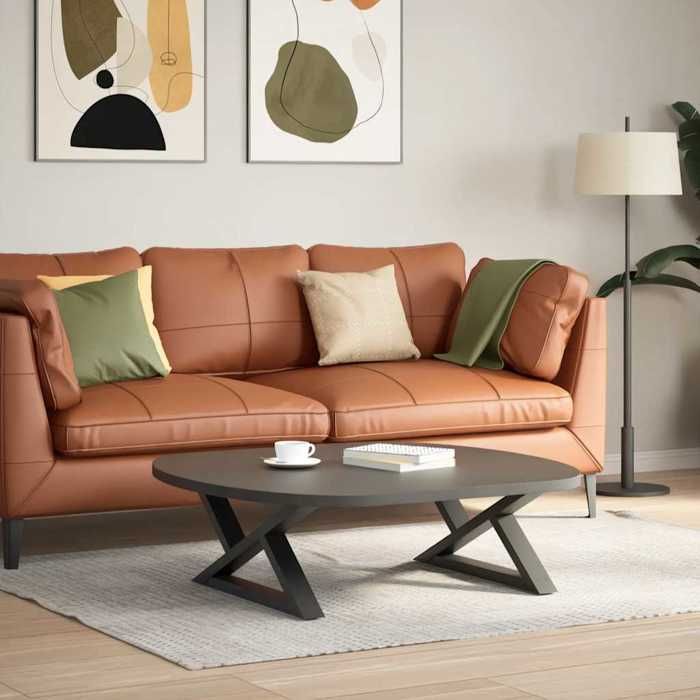 VidaXL Coffee Table Legs 2 Pieces Anthracite 70 X (30-31,3) Cm Steel 4012694