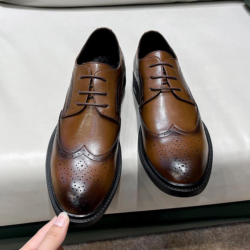 Leather Shoes Men'S Spring New Trend Business Dress Men'S Shoes Pointed British Casual Men'S Shoes 25850-T