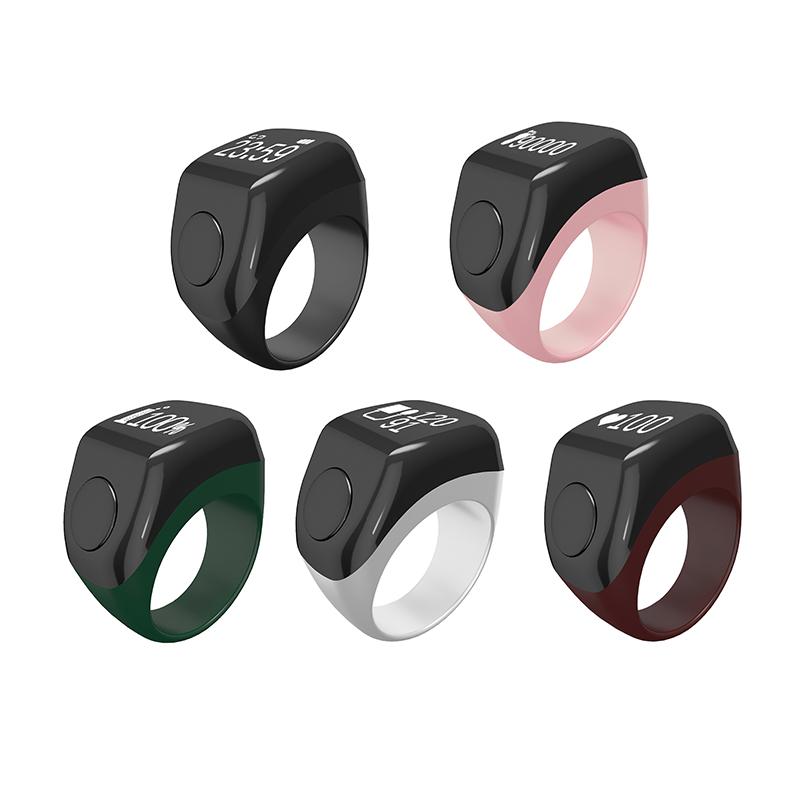Smart Tasbih Tally Digital Counter For Muslims Tasbeeh Zikr Ring 5 Prayer Time Vibration Reminder Waterproof