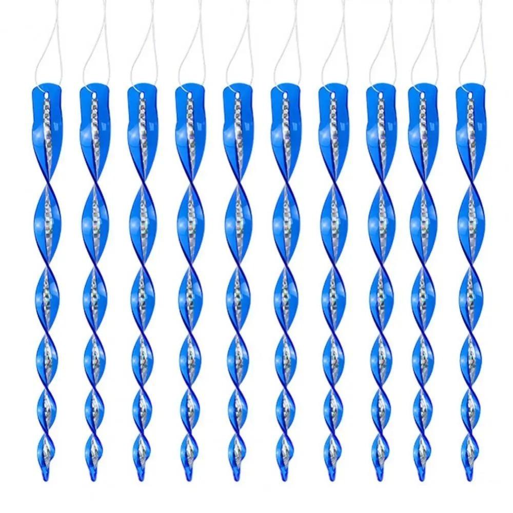 10pcs 360 Degree Rotation Bird Repellent Rods Reflective Wind Spiral Waterproof Bird Repeller Plastic 30CM Length
