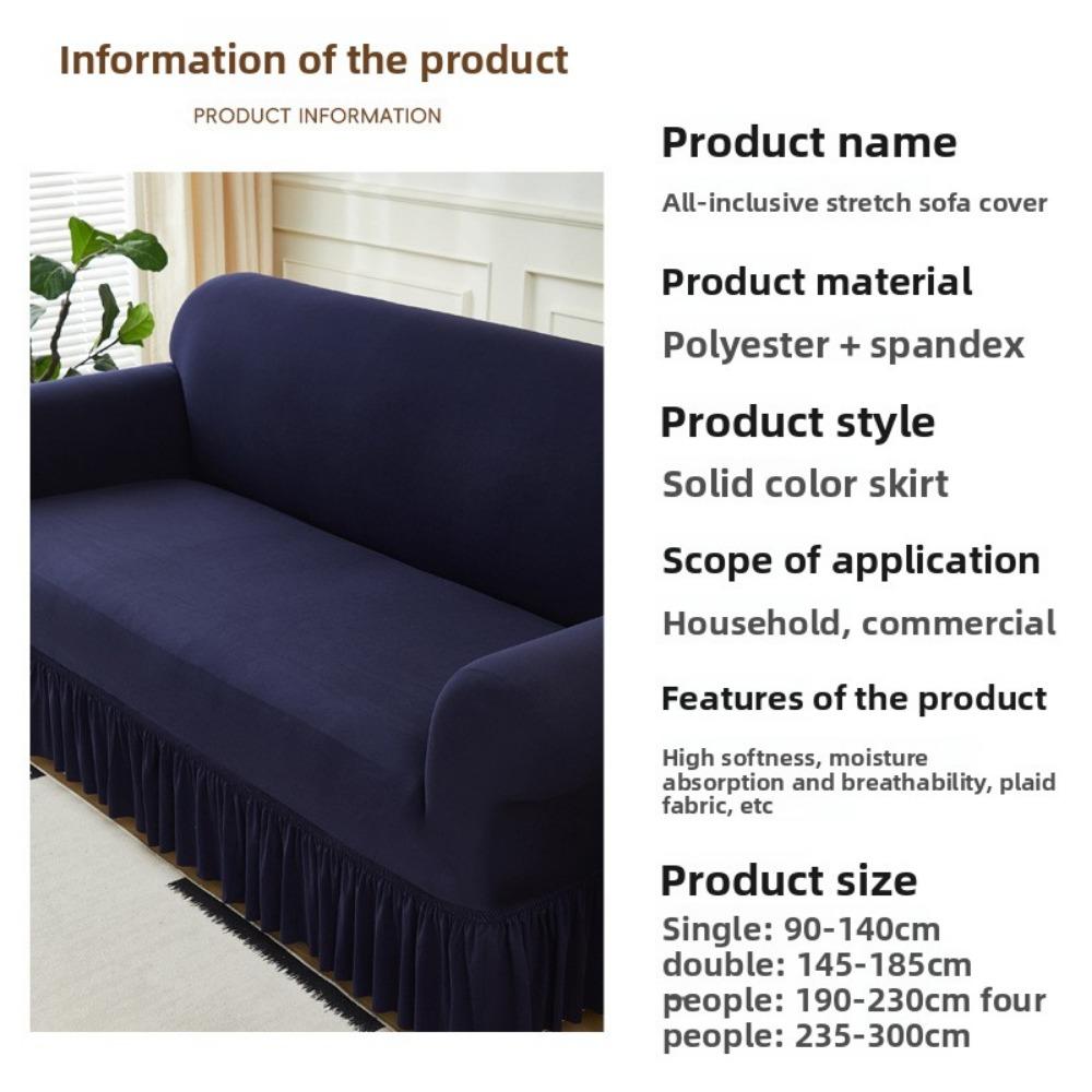 Sofa Protector Full Cover Stretchable Slipcouch Couch Cover with Skirt Soft Fabric