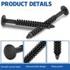 36Pcs Black Screw Fasteners 3Inch Window Panel Pin Replacement Shutter Spikes Anchors for Window Outside Easy to Use