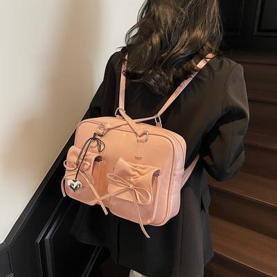 Nischen-Ballett-Stil Rucksack Damen 2025 neu niedlicher Schleifen-Rucksack große Kapazität Tragetasche