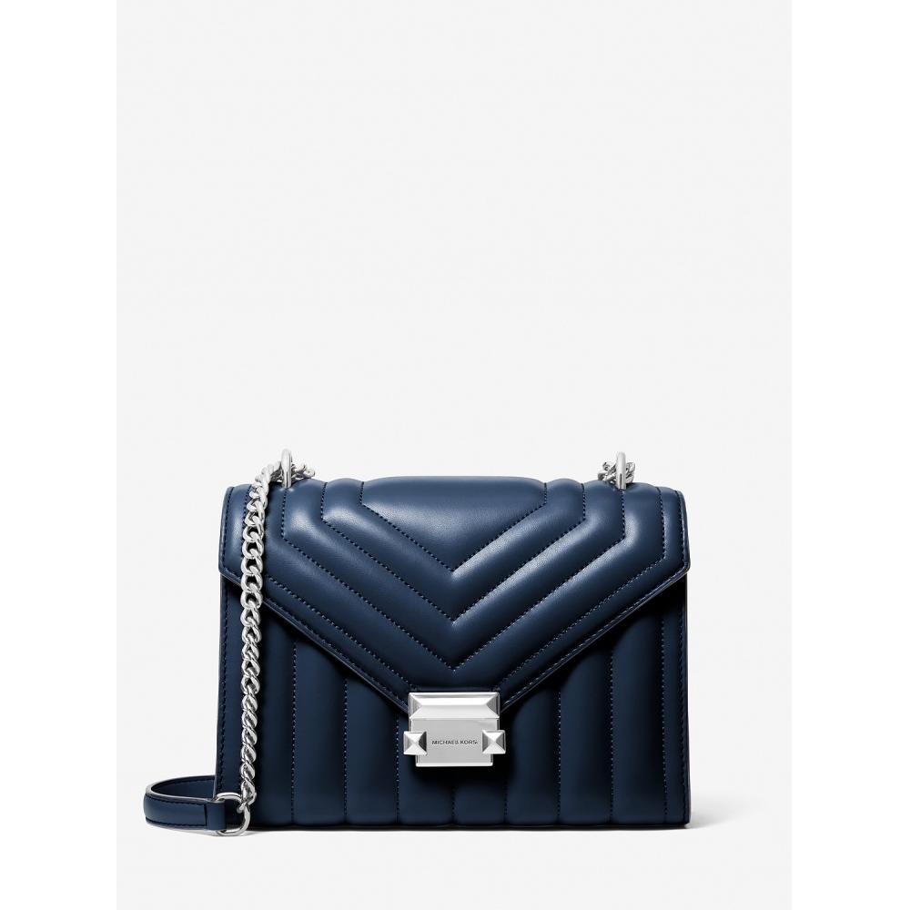 

Michael Kors Whitney Quilted Shoulder Medium 35r4swhl6u410 Navy F