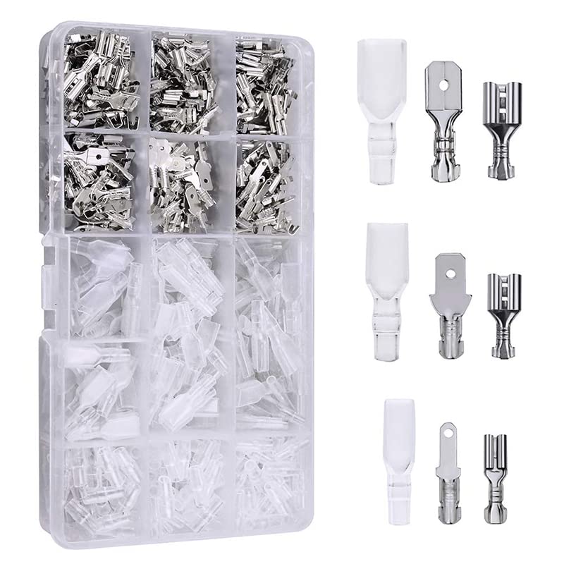 LIKENNY Flat Terminal Set, 135 Pieces, Crimp Connection Splice, Insulating
