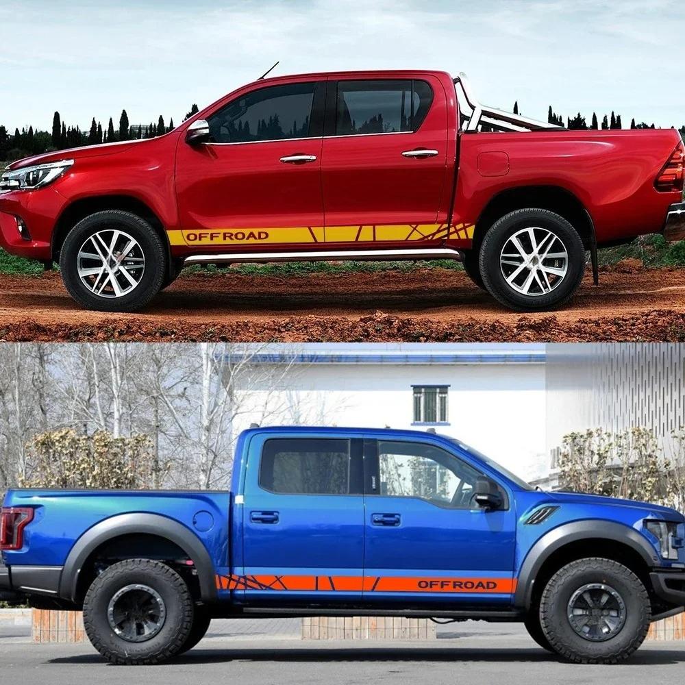 Pickup Car Off Road Decor Stickers For Toyota Hilux Ford Ranger Dodge Isuzu Dma Nissan NAVARA Mitsubishi L200 Auto Accessories