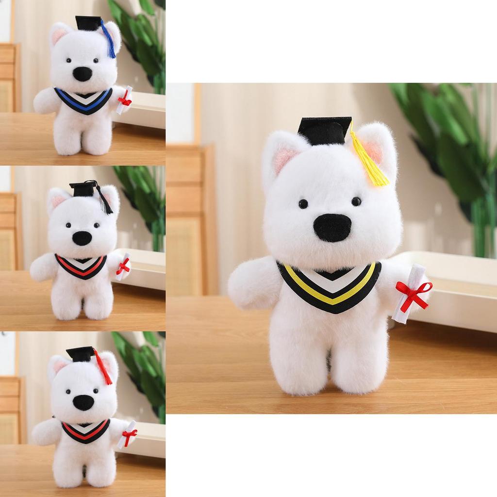 Plush Dog Gift For Graduation Celebration With Soft Short Pile For Students And Kids