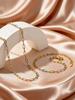 Bohemian Summer Colorful Drip Oil Stainless Steel Chain Necklace Bracelets for Women, Aesthetic Boho Jewelry Set Accessories
