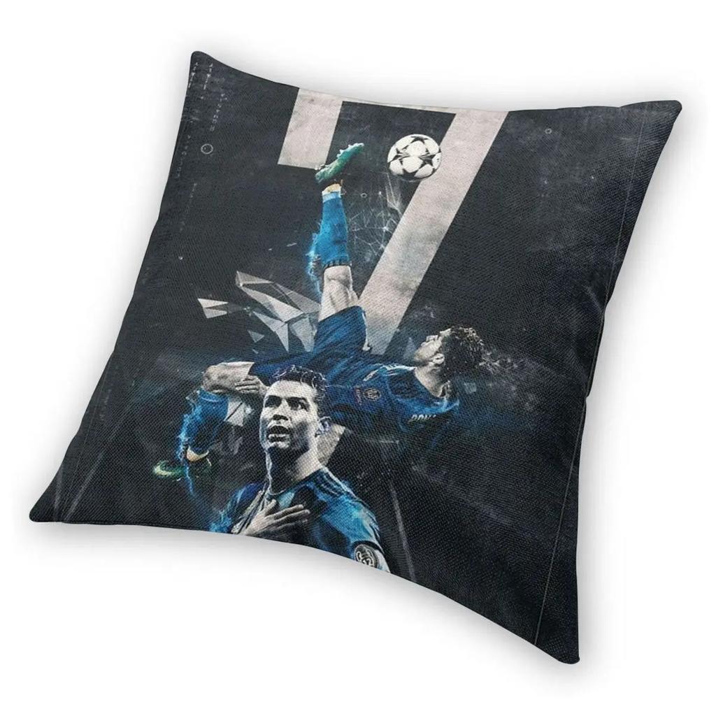 CR7 Ronaldo Fußball Kissenbezug Beidseitiger Druck Kissenbezug Deko Sofakissenbezug Sitz Reißverschluss 45*45cm