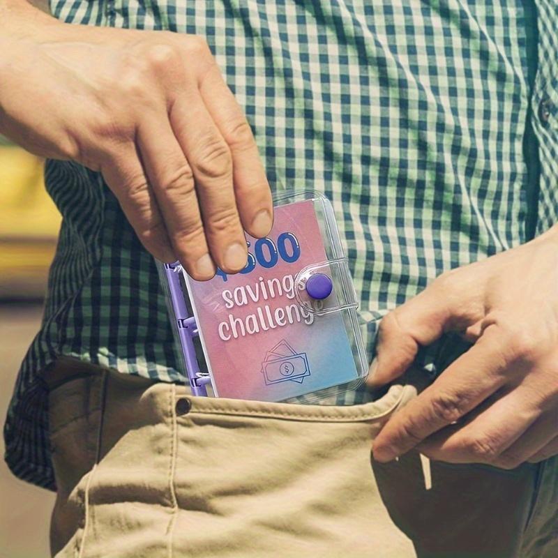 1Pc Mini Binder Saving Challenge 150/300/500/1000 Dollars Saving Budget Cash Envelope Wallet Budget Binder Notebook Planner