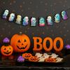 Funny Colorful Halloween Ghost Banner Cute DIY Ghost Spiral Pendant Paper Ghost Ceiling Decoration Home Decoration