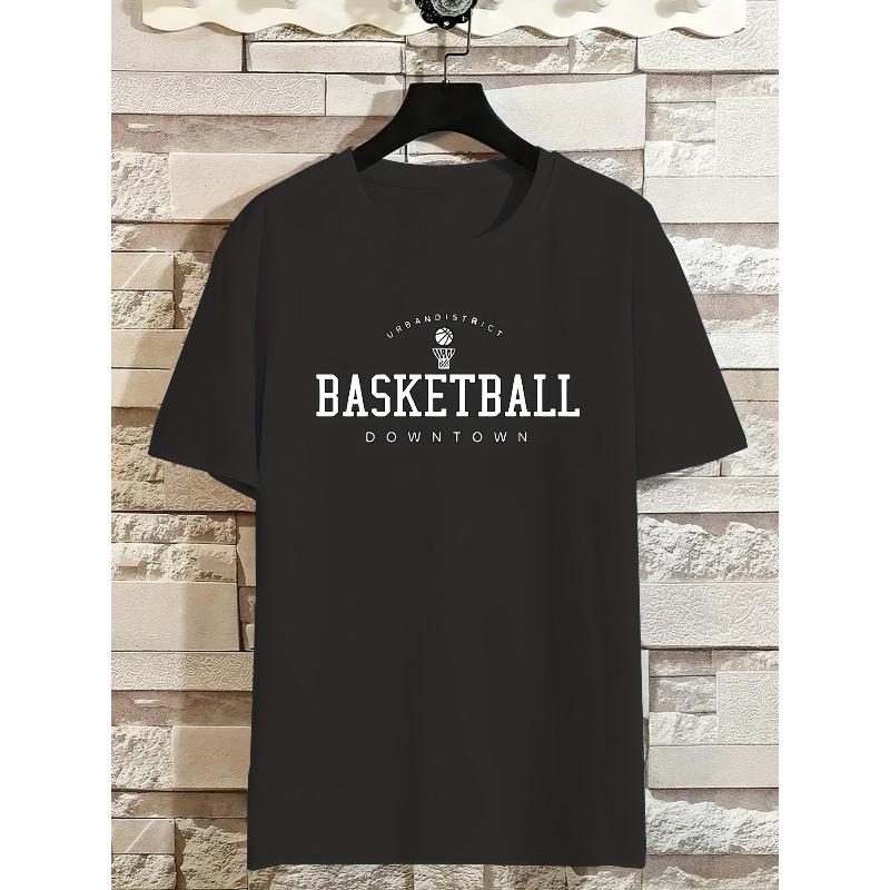 Men's Fashion New Casual Printed T-Shirt Round Neck, Relaxed Fit