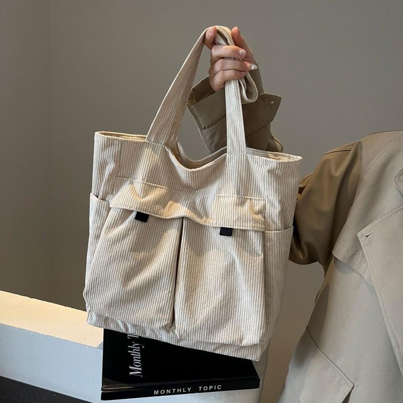 Casual Large-capacity Shoulder Bag Women s New Fashionable All-matching Corduroy Handbag Tote Commuting Class
