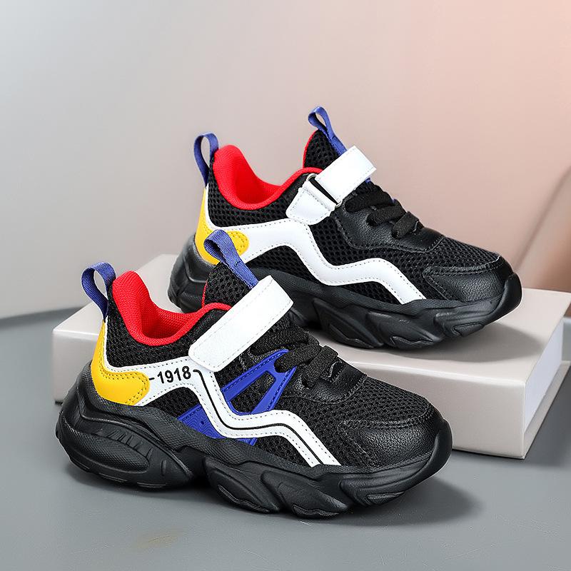 Boys' Sneakers 2025 Summer and Autumn New Middle-aged and Older Boys' Double Mesh Breathable and Lightweight Children's Shoes