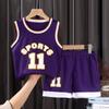 Kinder Basketball-Uniform Set - Sportbekleidung für draußen, Kurzarm-Trikot für mittlere & große Größen