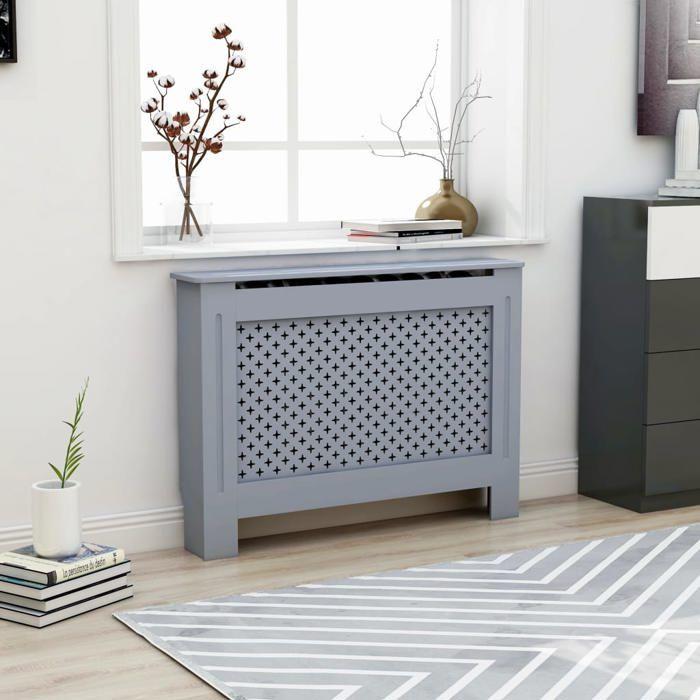 Cache-radiateur Anthracite - VIDAXL - MDF - Espace de rangement pour livres et ornements