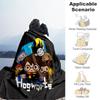 1pc Hogwarts Chibi Characters Cartoon Blanket,Portable Throw for Travel & Camping, All Season Cozy Blanket,Ideal Gift