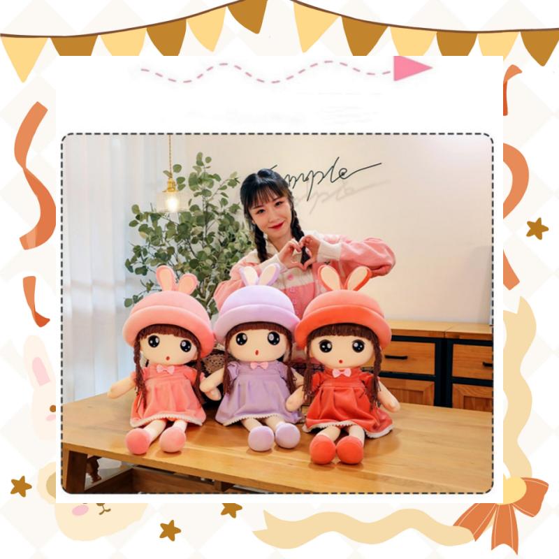 New Cute Kawaii Girl Plush Toy Exquisite Plush Home Decoration Filling Pp Cotton Doll Girl Birthday or Christmas Gift