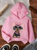 Children's Autumn/Winter Hoodie – Cute Cartoon Heart-Patterned Dog Print – Casual, Loose-Fit Sweatshirt for Boys and Girls