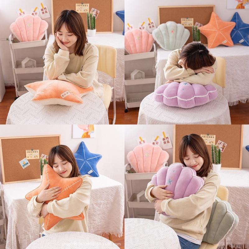 Cozy And Adorable Shell Starfish Plush Pillow For Sleeping And Gift Giving
