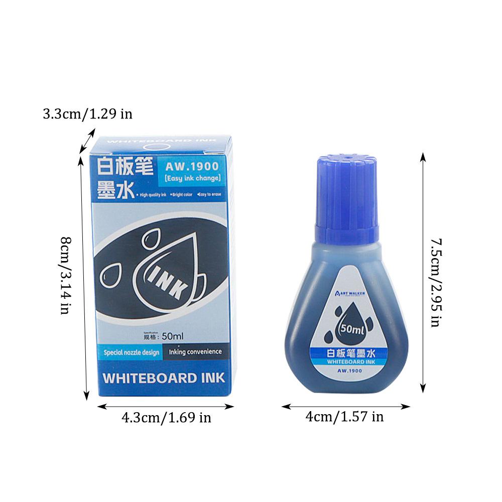 Whiteboard Marker Ink,4 Colors Red,Blue,Black,Green Whiteboard Marker Refill Ink,50ml,For Erasable Whiteboard Markers pen