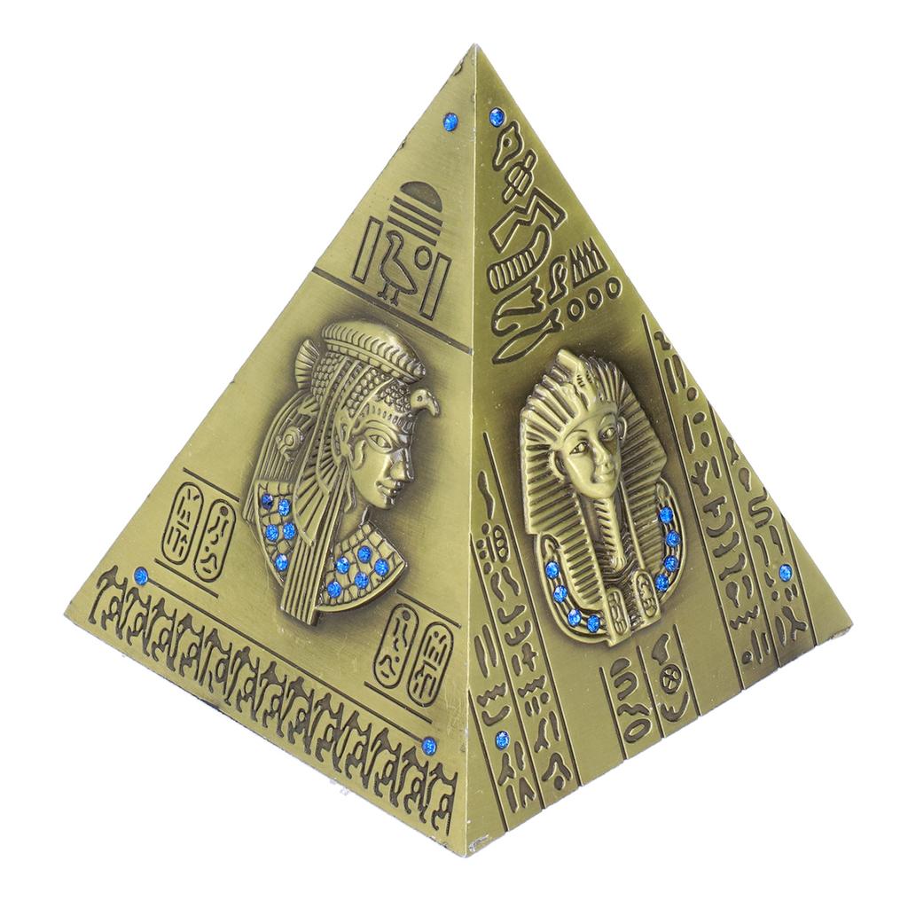 Egyptian Pyramid Model Green Bronze Large Retro Classic Exquisite Decorative Handicraft Ornament