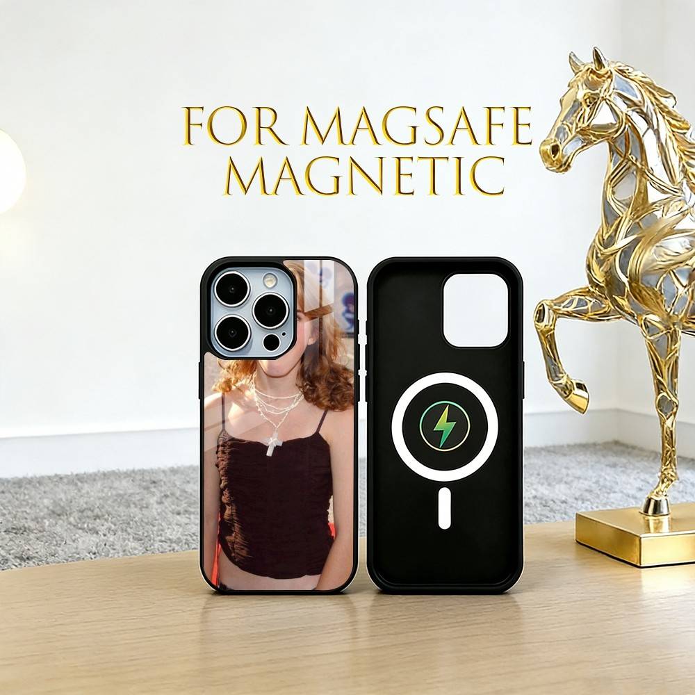Emma Watson Phone Case For iPhone17,16,15,14,13,12,11 Plus,Pro Magnetic For Magsafe Wireless Charging