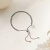 Korean Pull Adjustable Bracelets Women Dainty Rounded Beads Metal Chain Minimalist Gold Bangle Jewelry Waterproof ALN2601001610