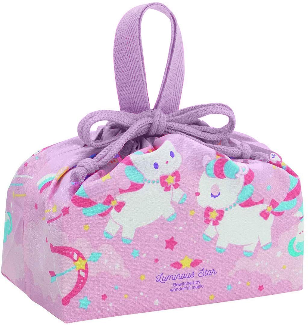 

Skater Lunch Box Drawstring Bag Unicorn Made in Japan KB7 Children s 29x16.5x12cm-A