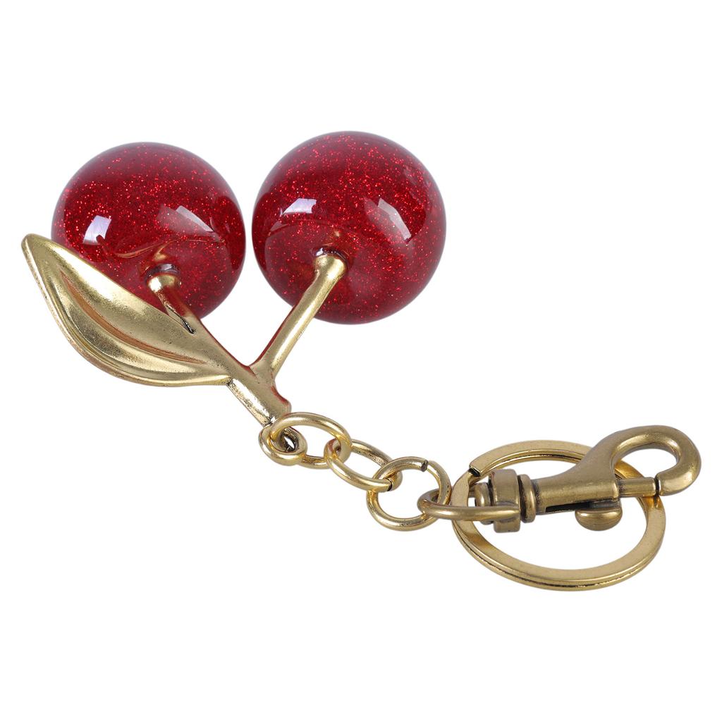 Fashionable Cherry Shaped Keychain Adorable Cherry Fashion Key Chain Stylish Keyrings Jewelry for Car Keys or Bags