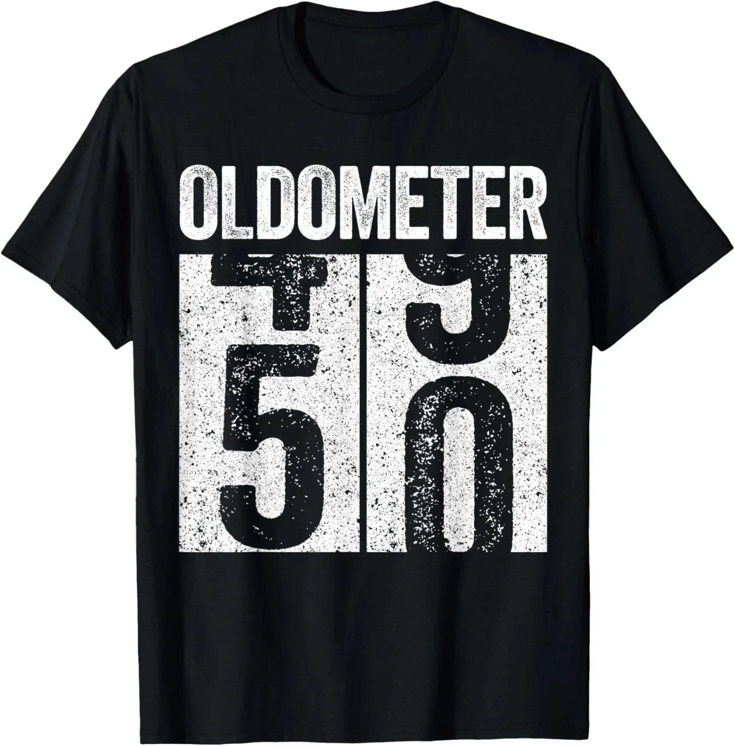 Oldometer 50 Футболка Мужская Женская Футболка на 50-летие Подарок Унисекс Футболка 2XL