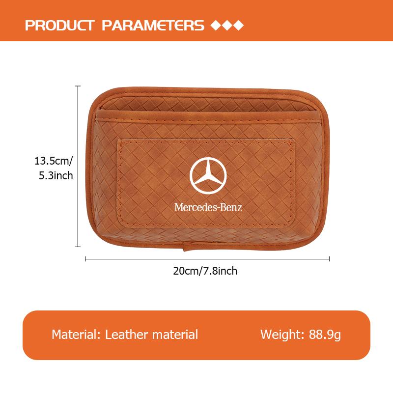 Car Sticker Car Door Sticky Storage Pocket Seat Back Organizer Bag For Mercedes Benz AMG A C E S G Class W201 W210 W108 W204 W20