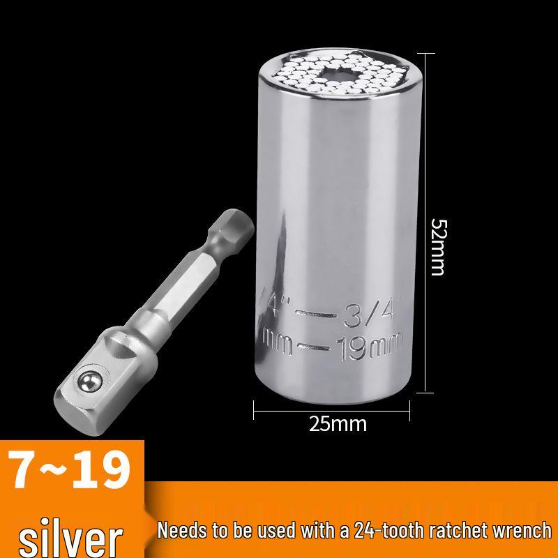 Universal 7-19mm Multifunctional Socket Set for 3/8 Electric Drills