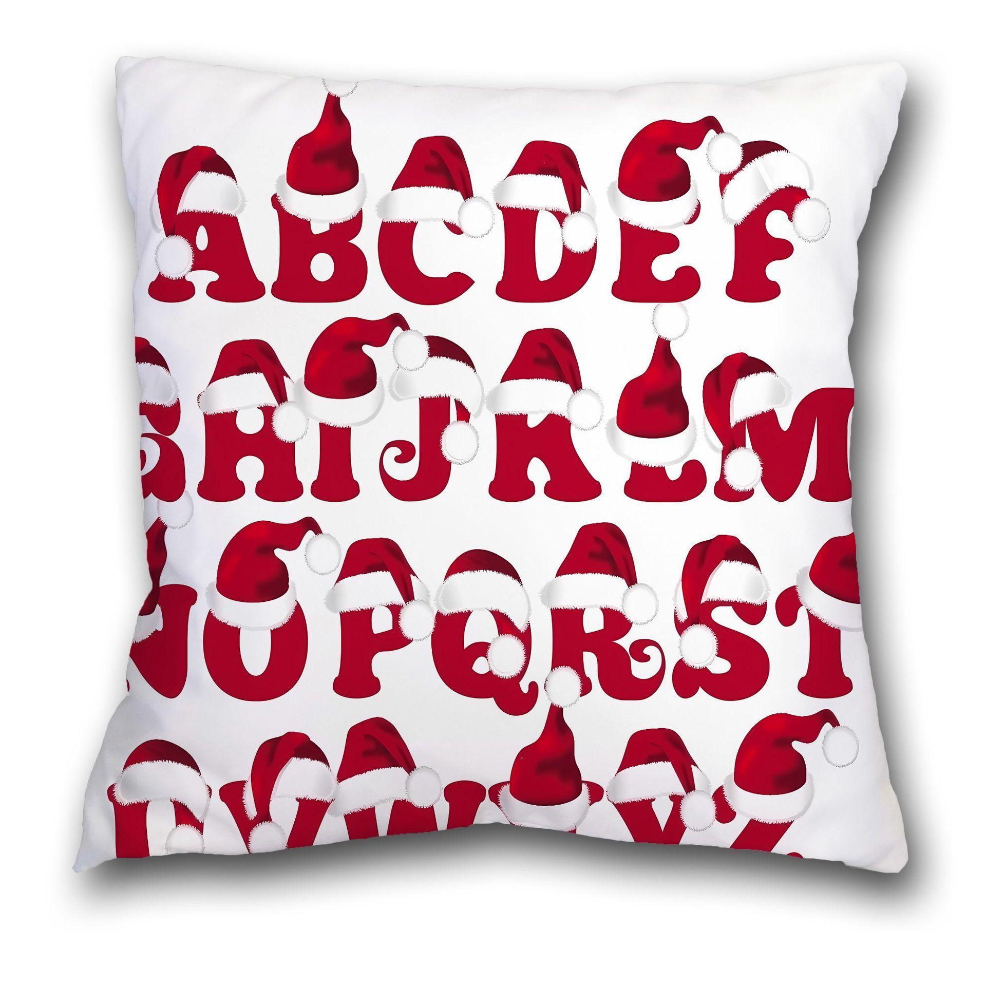 

Трансграничные рождественские наволочки с буквами, оптовая продажа, домашние прикроватные подушки с принтом, наволочки 40x40cm