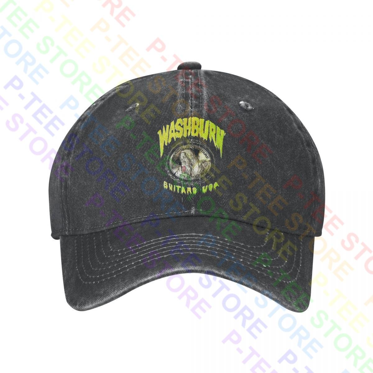 

Washburn Dimebag Darrell Dime Washed Denim Baseball Cap Trucker Hats Outdoor Splicing